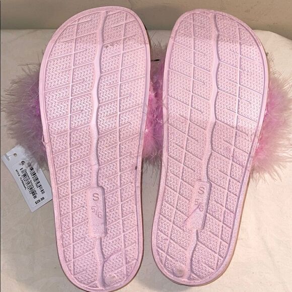 NWT INC open toe pink slippers US5/6 - Picture 3 of 4